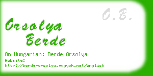 orsolya berde business card